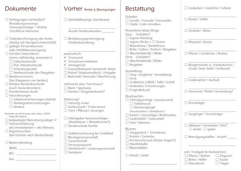 Sterbefall Erste Maßnahmen • Bestattungen Wagner & Loew